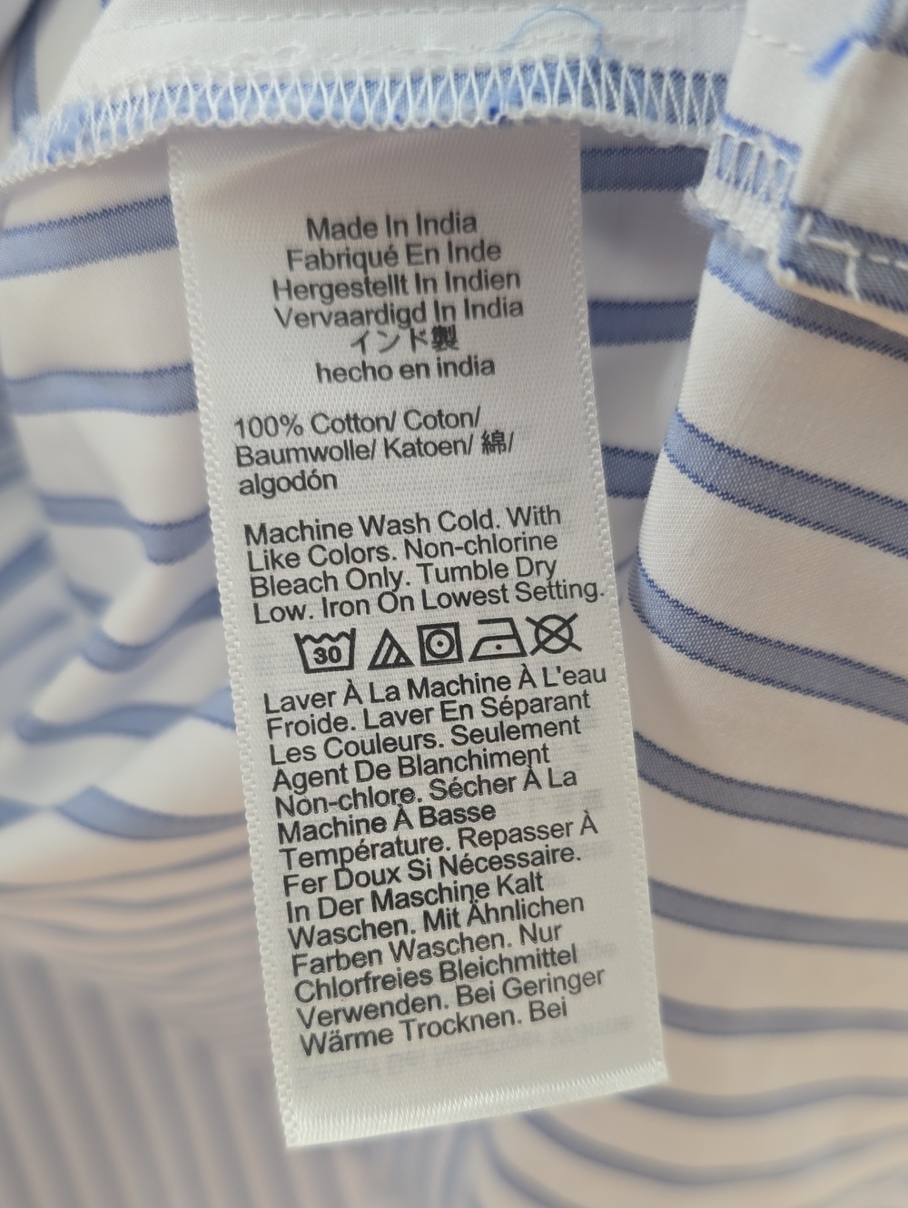 J. Crew Blue and White Striped Short-Sleeve Mini Dress - Picture 8 of 9